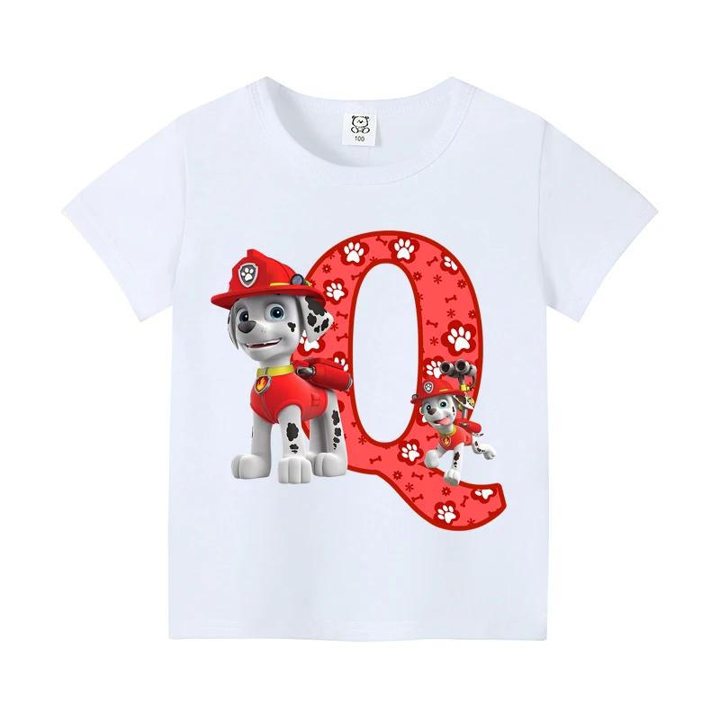 PAW Patrols Children Short Sleeve T-shirt Summer Kids Cartoon Printed Clothing Boy Casual Cotton Tee Girl Anime Cute Tops Gifts