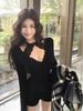 Lace Patchwork Two-Piece Halter Long Sleeve T-shirt for Women - Autumn Slim Fit Short Top