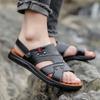 Men's Sandals Summer Leather Soft Sole Non-slip Beach Shoes 2025 New Large Size Casual Wear Cool Slippers