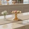 Gold Pedestal Cake Stand Wrought Iron Round Food Pedestal Servingware Versatile Party Supplies Elegant Design for Nuptials