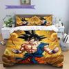 Son Goku Pattern Bedding,Quilt Set Quilt Cover Pillowcase Home Birthday Gift (1 * duvet cover + 2 * pillowcase, without core)