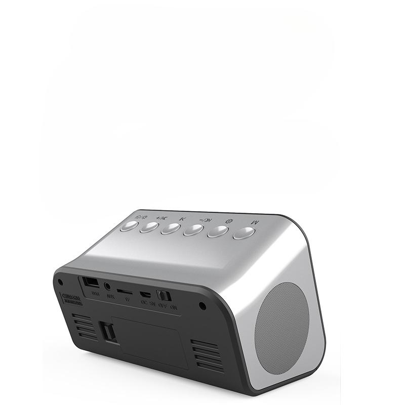 Bluetooth Lautsprecher TF-Karte Subwoofer Schlummer-Wecker Spiegel Radio Kreative LED Elektronische Uhr Geschenk