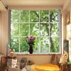 Lush Green Tree Canopy Tapestry Wall Hanging Blue Sky Forest Nature Photography Aesthetic Wall Art Bedroom Living Decor