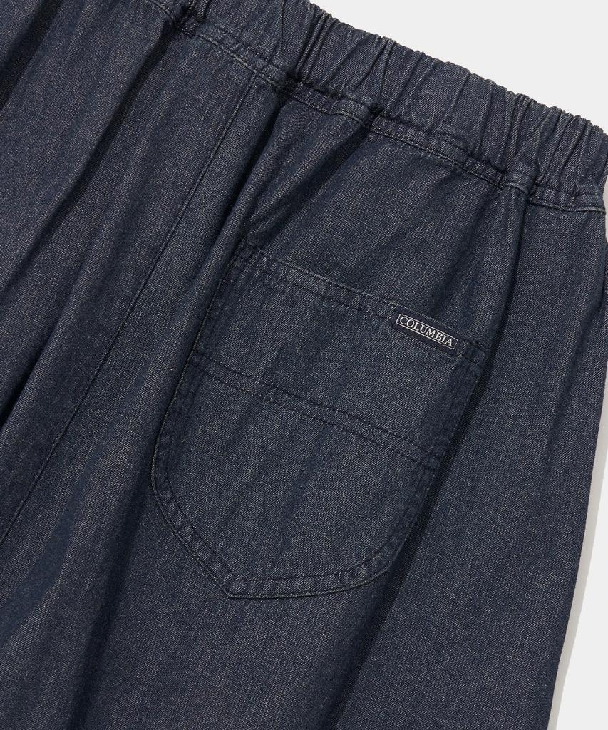 COLUMBIA UNIVERSITY All-Round Twotuck Denim Long Skirt_Indigo Jean
