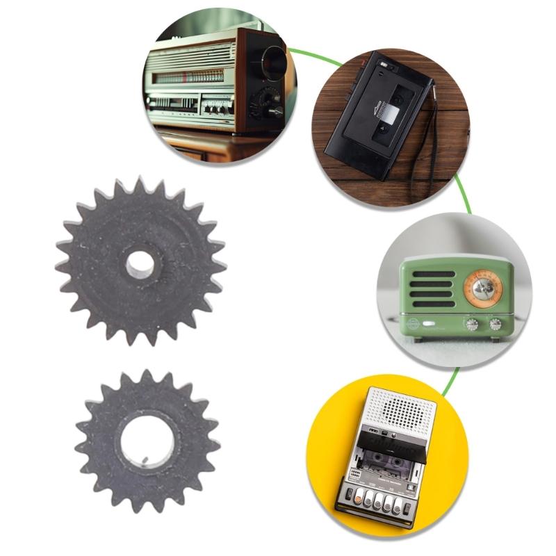 Cassette Player Gear Repair Kit for WM F501 F503 Fix Jamming and Slipping Issues with 19 and 23 Tooth Replacement