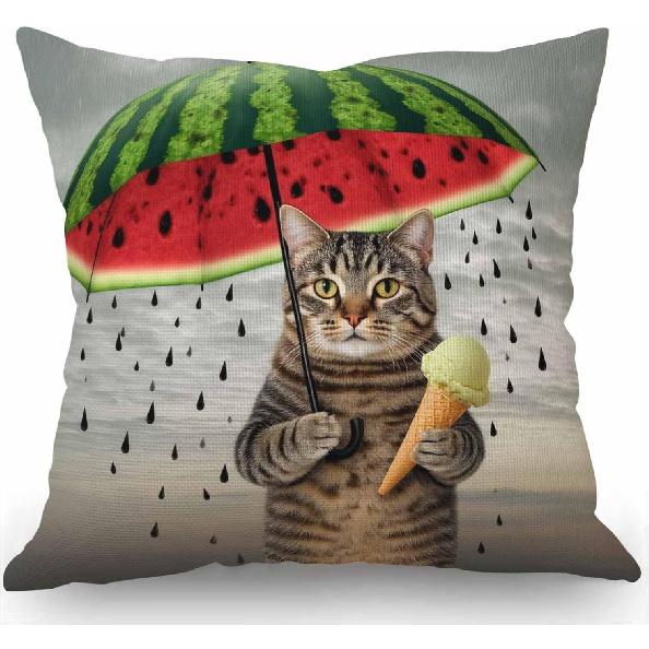 Swono Funny Llama Decorative Throw Pillow Cover Case,Sup Llama Cotton Linen Outdoor Pillow Cases Square Standard Cushion Covers for Sofa Couch Bed