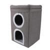 Cat Cube House Multipurpose 3 Layers Large Space Warm Windproof Scratch Resistance Collapsible Cat