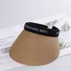 2022 hot sale Summer lady Empty Top Sun Visor Hat Summer straw Wide Brim Sun Caps UV Protection Hat For Men And Women Beach hat