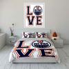 "LOVE Design with Oilers Logo" Print Bedding Set Duvet Cover Pillowcases (1* Duvet Cover 2* Pillowcases Do Not Include Comforter)