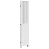6 Piece Room Divider White Solid Paulownia Wood