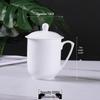 Gold-Edged Bone China Teacup with Lid - Elegant Porcelain Office & Household Ceramic Mug