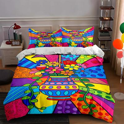 Bright. Floral. Abstract. Bedding Duvet Cover Sets Duvet Covers Pillowcases Gifts (1 * Duvet Cover 2 * Pillowcases, Without Duvet Insert)