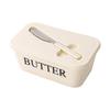 Butter Storage Box with Knife and Lid - Large Capacity, Food Grade PP, Refrigerator Organizer