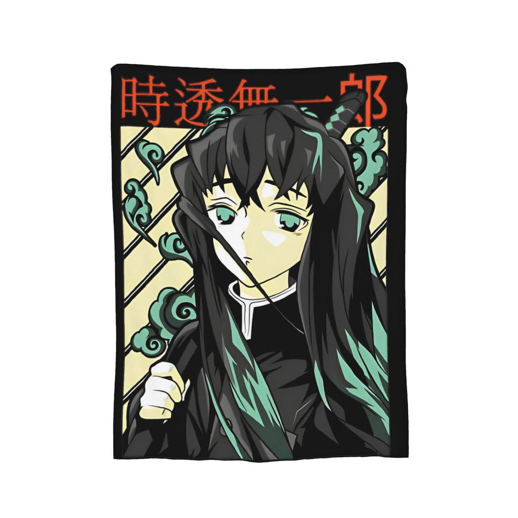Muichiro Tokito  Blankets Fleece Awesome Breathable Throw Blanket for Bedding Lounge Autumn/Winter,