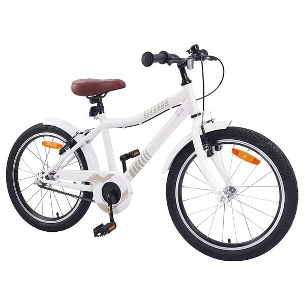 vidaXL Children's Bike 18 Inch for Ages 5-7 White
