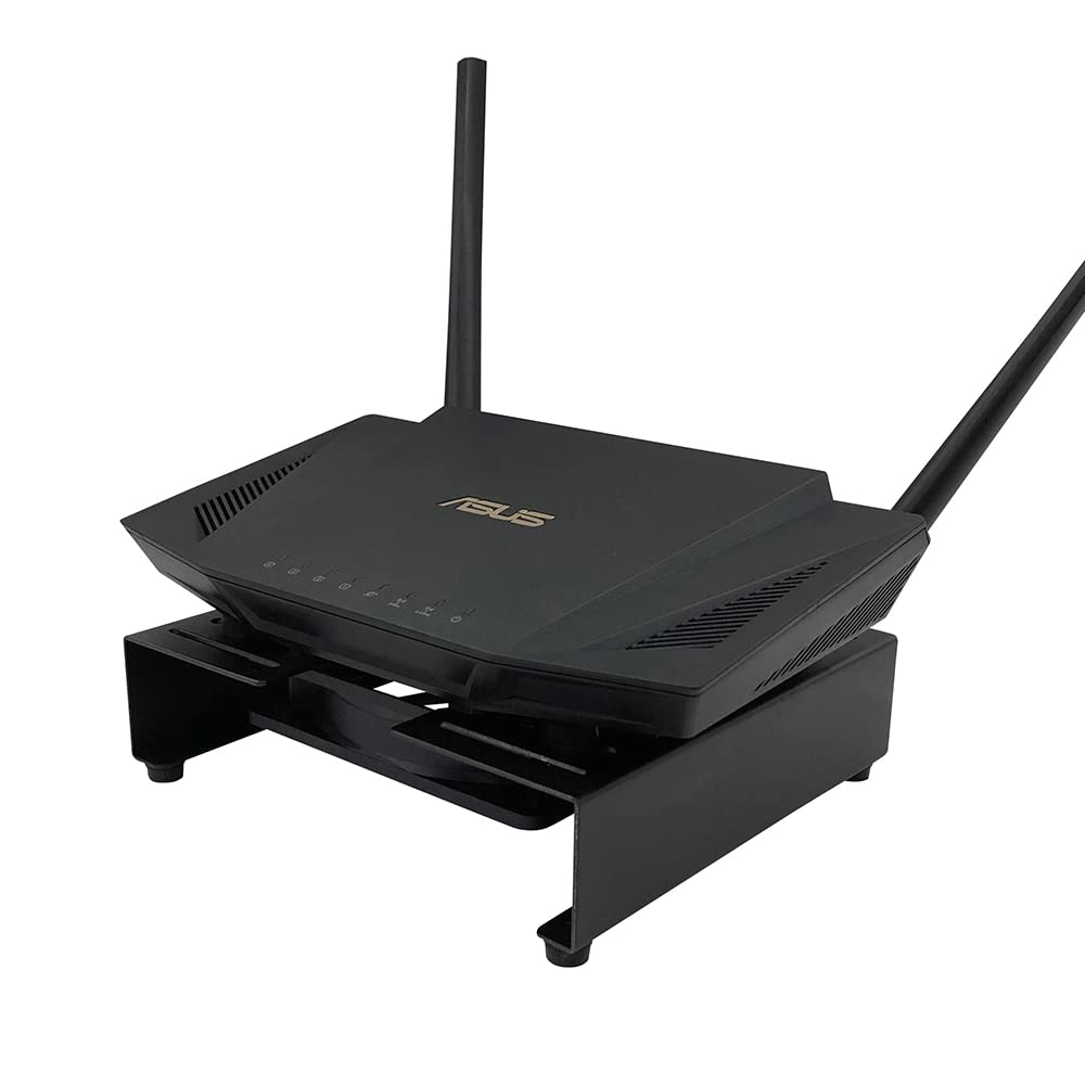 Nagao Seisakusho Router Cooling Stand with USB Stand Width 3 Levels Black Fan, Quiet, 130~180mm, Adjustable, NB-USBFAN-RTST,