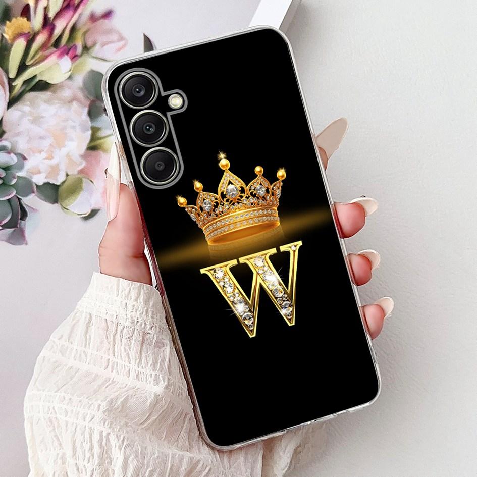 Case For Samsung Galaxy A15 A25 A35 A55 5G Phone Cover Cute Letters Clear Soft Silicone Cases For Samsung A25 5G SM-A256B Bumper