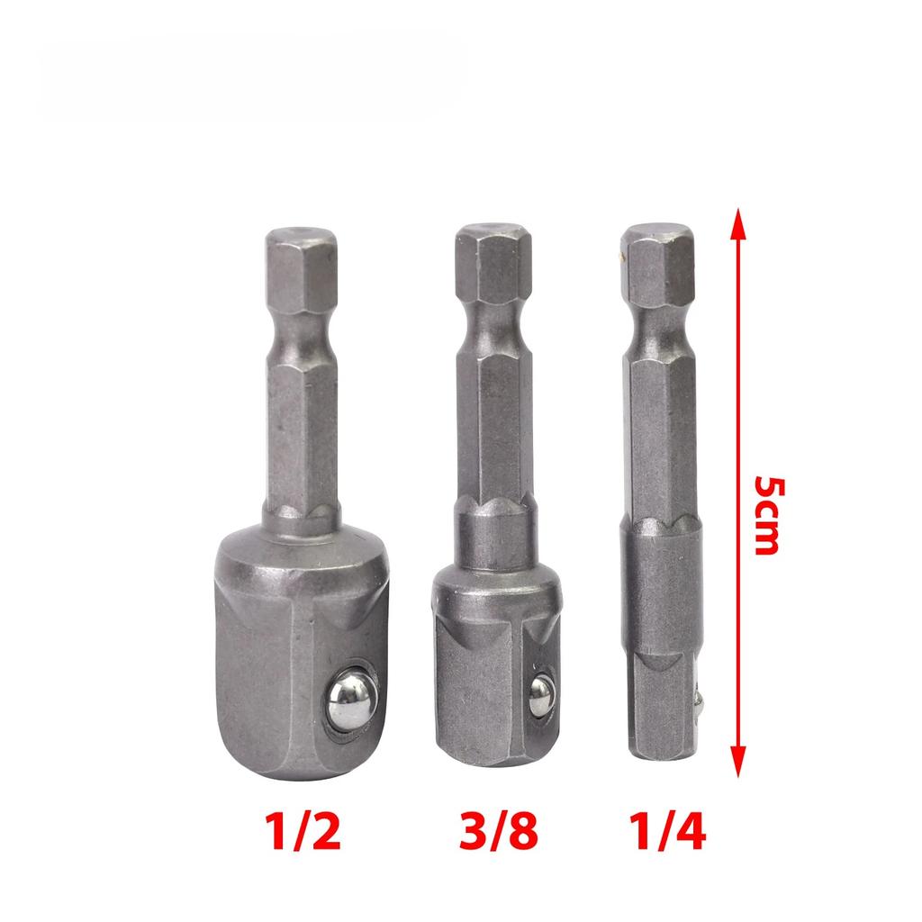 Steckschlüsseladapter Chrom-Vanadium-Stahl Schlagsechskant Schaftsatz 1/4" 3/8" 1/2" Verlängerung Bohrer Stangen-Satz Antriebskraft Bit Werkzeuge