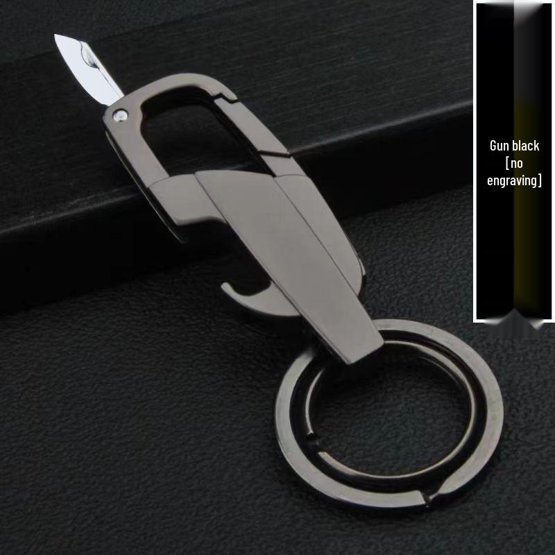 Personalized Multi-Functional Keychain: Knife, Bottle Opener, Waist Clip - Trendy and Creative