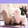 Chaveiro Adorável de Pelúcia de Alpaca Super Macio Mini Boneco de Brinquedo de Cordeiro Branco