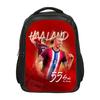 Haaland Double layered Backpack Football Star School Bags Rucksack Football Sports Bookbag Travel Large Capacity Backpacks