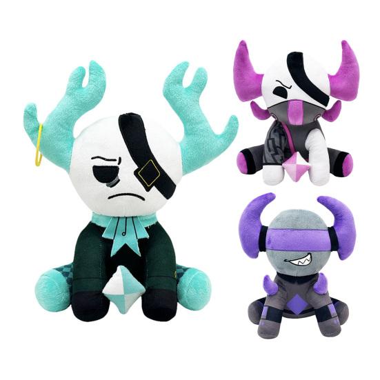 Cute Cow Plush Doll Soft Stuffed Animal Cartoon Game Figure Pillow PP Cotton Filling Toy Home Decor Collectible Gift for Game Fans