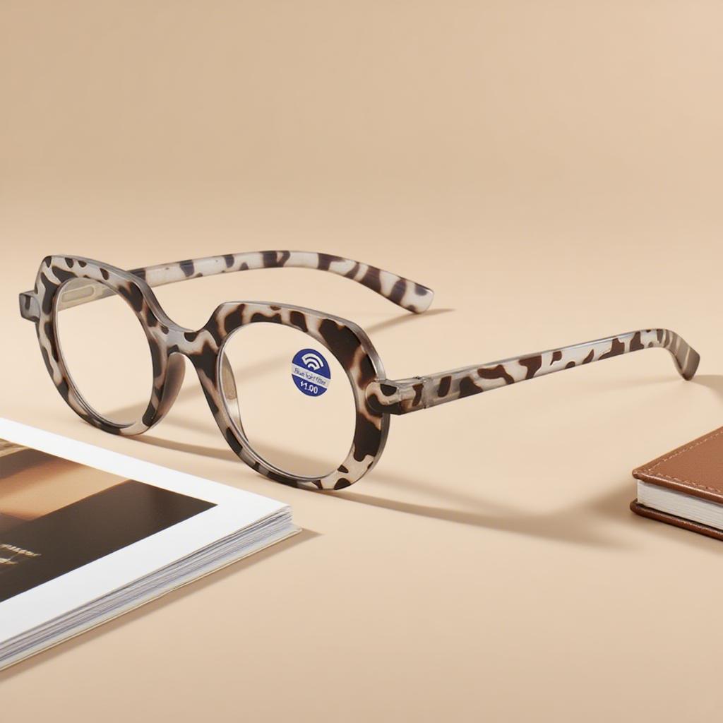 New Retro Reading Glasses Men High-End Oval Eyewear Personalized And Classic Anti Blue Light Ready-Made Prescription Eyeglass +1