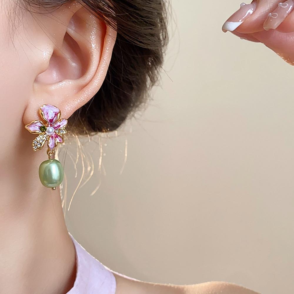 Ear Jewelry Bohemian Earrings Women Pearl Pendant Sweet Drop Earrings Flower Stud Earrings  Party