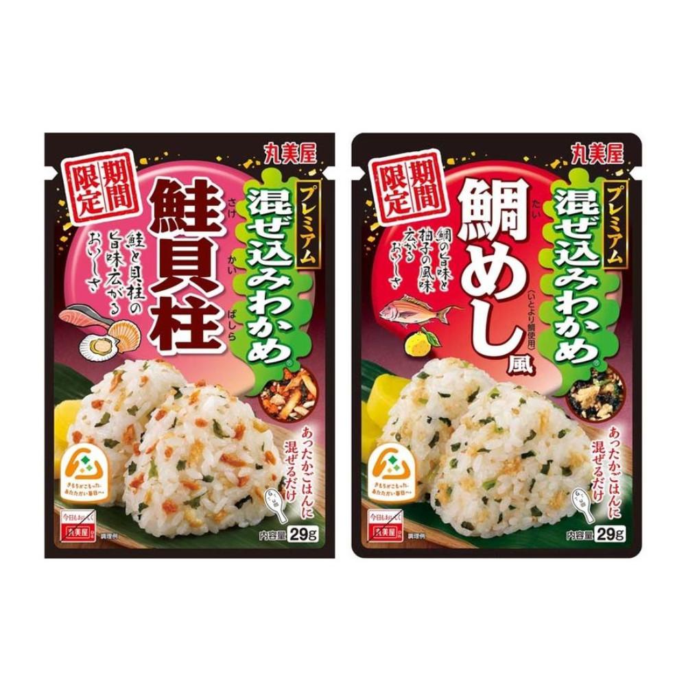 Japan MARUMIYA Premium Mixed Wakame (Salmon Scallops / Sea Bream Style) 29g