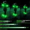 2Pcs LED Light-Up Armband High Visibility Luminous Reflective Safety Band Adjustable Outdoor Night Walking Running Riding