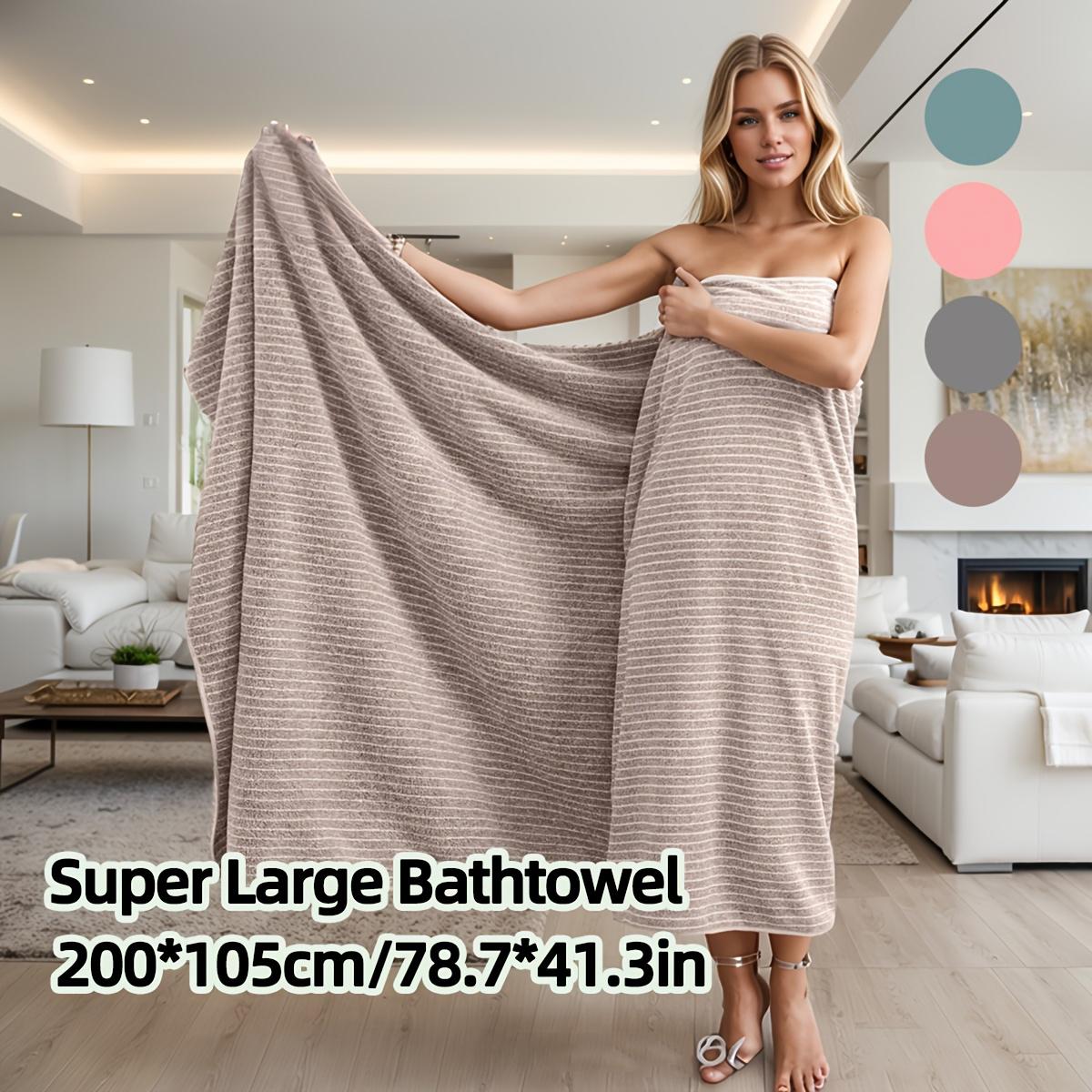 

Extra Large Starry Stripe Bath Towel, 105x200cm / 41.34x78.74inch, Soft Absorbent Coral Fleece for Home Beach Beach Holiday Gift света кофе