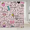 Cartoon Bathing Animal Print Shower Curtain Cute Cats Whale Unicorn Hand-Painted Graffiti Kid Child Bathroom Decor Bath Curtain