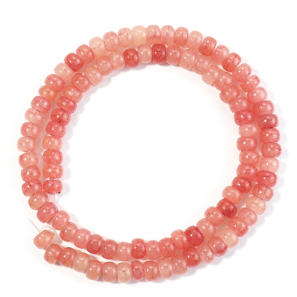 1 Strand Abacus Glass Beads Dual Color Mixed Crack Beads Spacer Beads For DIY Bracelets Keychain Charms Jewelry Making Supplies