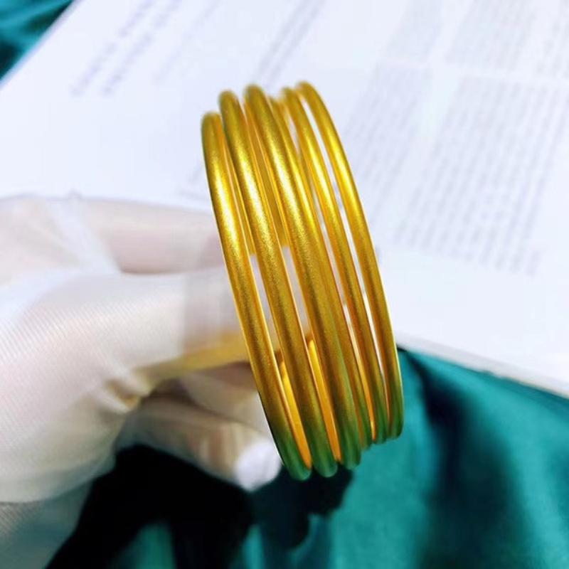Braccialetti a Cerchio Placcati Oro per Donna Lucidi Semplici Braccialetti da Polso Gioielli da Matrimonio Regali