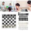 2 In 1 Travel Board Games Set Portable Chess and Checkers Set for Kids and Adults