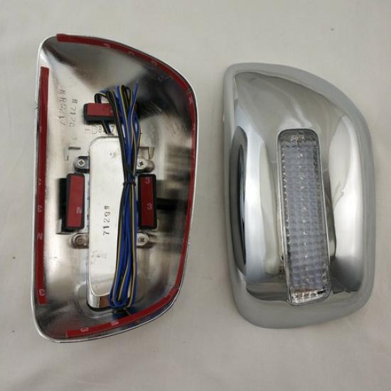 ABS Chrome Rearview Side Mirror LED Cover Trim For 2001-2005 Toyota RAV4 2pcs