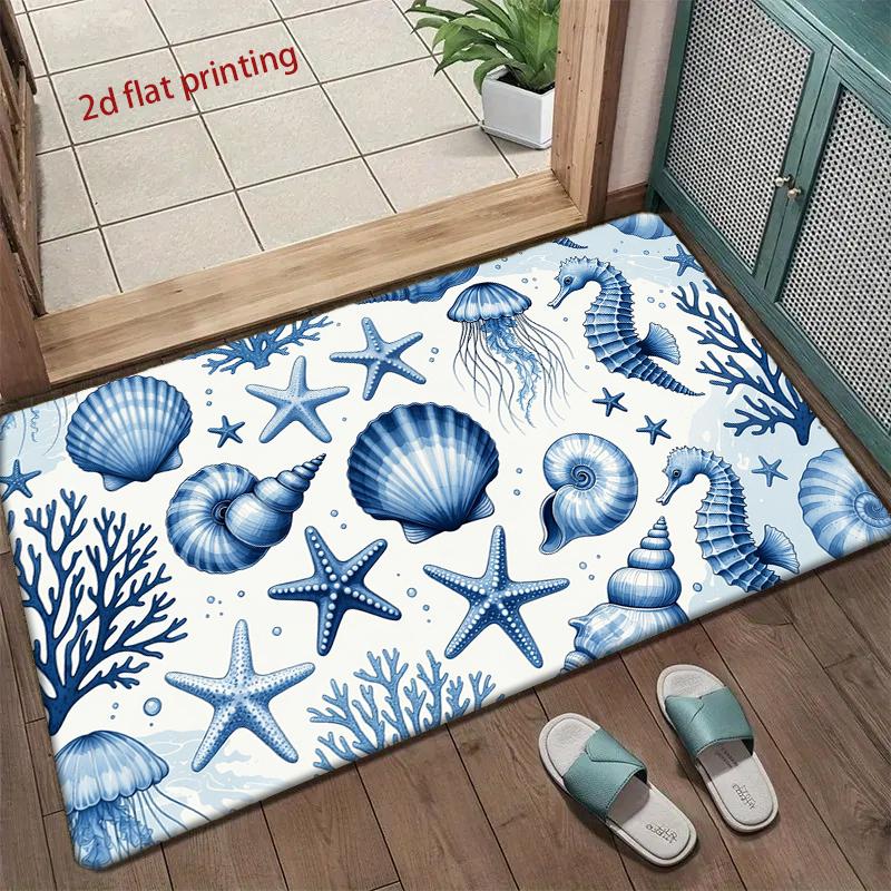 Oceanic Sea Creatures Living Room Decoration Home Sofa Non-Slip Carpet Study Bedroom Tatami Children'S Soft Floor Mat