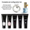 Cat Eye Nail Gel Kit Water Drop Top Coat Ring Magnet Poly Extension Gel DIY Manicure Set
