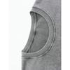 Men'S Fashionable Round Neck Casual Washed T-Shirt, Pure with Angel Wings Design Print, Machine Washable, Comfortable for All Seasons, Breathable