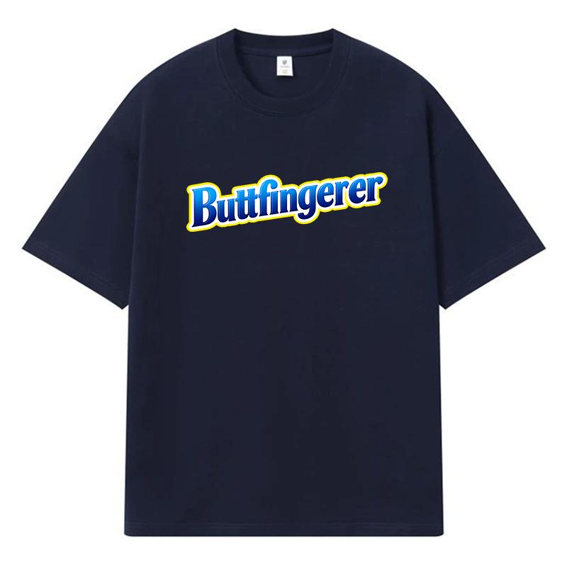 2026 Buttfingerer Printed Graphic Y2k Harajuku Streetwear 100% Cotton T Shirt Casual Oversized Summer Men T-shirt