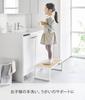 Yamazaki Step Stool W60 White W60 X D28 X Tower Step Wide Type No Assembly Required 10125 (Yamazaki) [Finished Product] H20.1cm