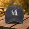 Bull Terrier Dalmatian Dog Graphic Washed Baseball Cap Adjustable Casual Outdoor Sports Hat