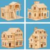 1:Casa Prefabricada de Edificio en Miniatura Escala 50 Cabaña de Madera Kit de Modelo de Ensamblaje DIY Constructor de Madera Material de Arquitectura