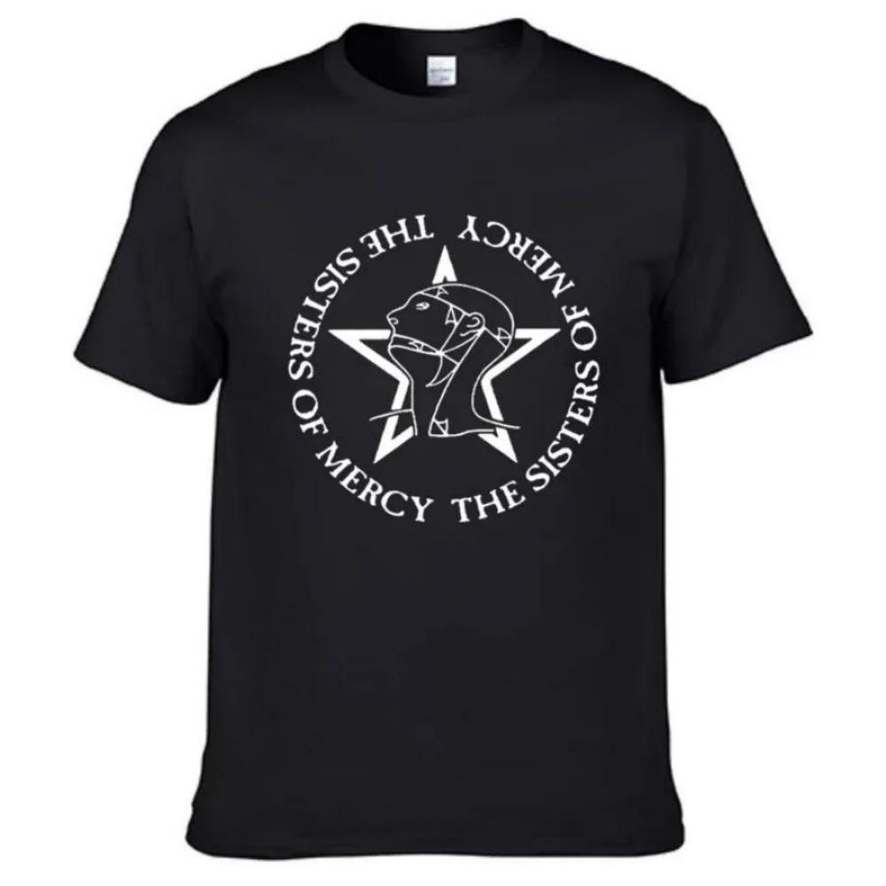 

Футболка The Sisters Of Mercy Чоловіча та Жіноча Футболка Пост-панк Готична Рок-група Футболки Бавовняні Топи Футболки Модний Одяг з Коротким Рукавом XXXXXL чорний
