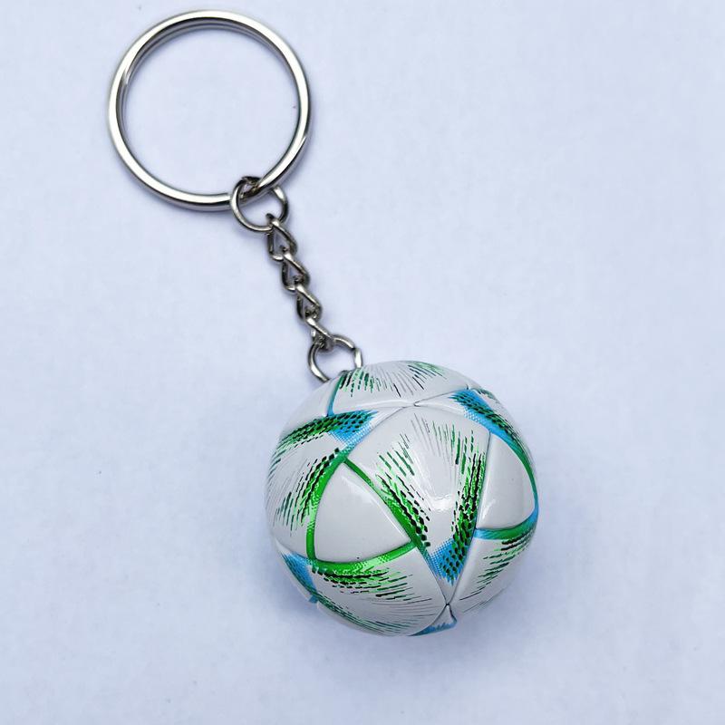 New Qatar World Cup Mascot Keychain La'eeb Pendant Football Souvenir Figurine Ornament Keyring