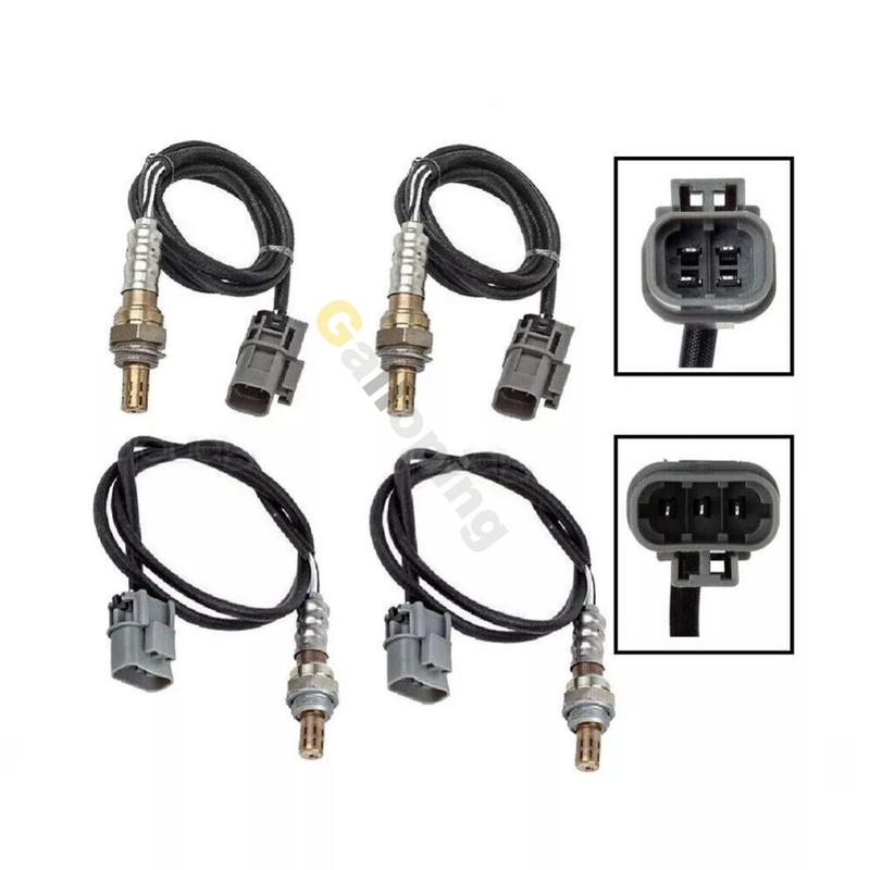 4pcs O2 Oxygen Sensor 1 2 Bank 1 2 for 2000 2001 2002 2003 Nissan Frontier Xterra 3.3L V6 Upstream Downstream Front Rear 4 Wires