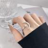 Adjustable Star and Moon Open Ring - Trendy Crescent Moon Index Finger Jewelry for Women