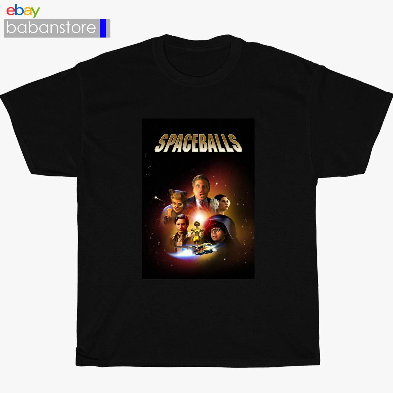 New Spaceballs Movie Poster Logo Black/White/Grey/Navy T shirt Size S-5XL M