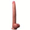 Lifelike Beige Dildo – Thick & Long Liquid Silicone, Super Soft Realistic Texture, Manual Adult Toy for Women, Men & Couples