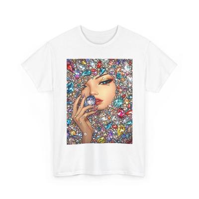 FASHION JEWELS CRYSTALS MONEY QUEEN ANIME ART Tshirt GIFT WOMEN TEENS FANTASY